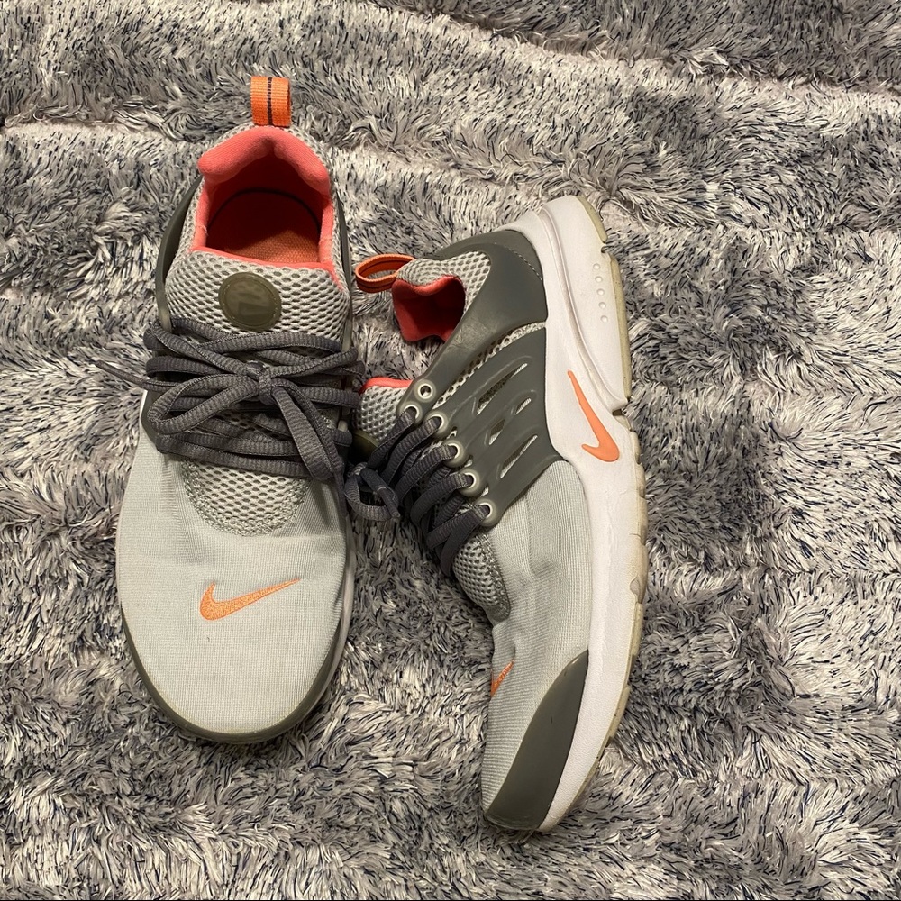 Nike Presto Women’s Running Shoes Size 7Y Pure Platinum Lava Glow 833878-002